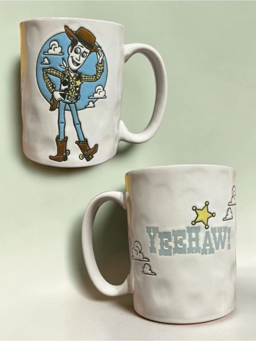 Toy Story Woody Cowboy White Ceramic 'Yeehaw!' Coffee Mug Disney Pixar